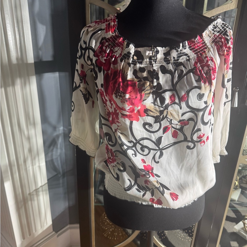 White House Black Market Off Shoulder Shirt